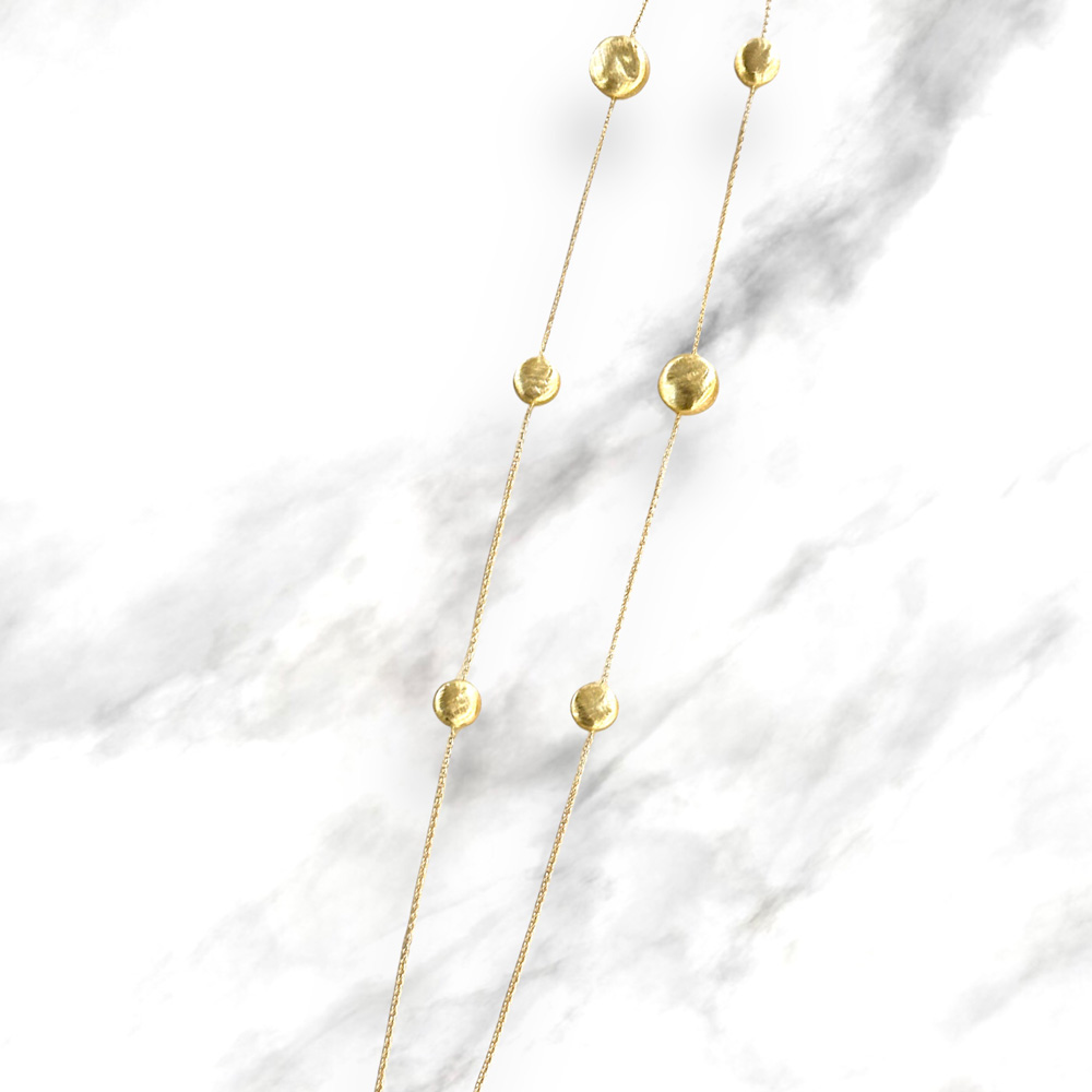 Collana argento dorato con tondi
